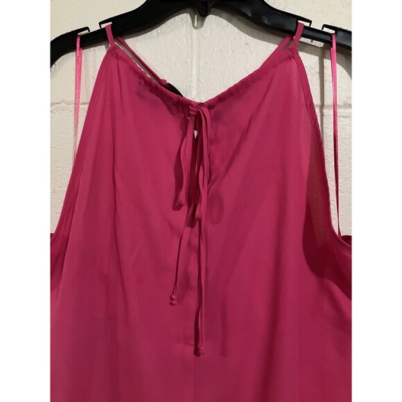 1.STATE Pink Halter Brown Accented Sleeveless Top size XL - Picture 12 of 13